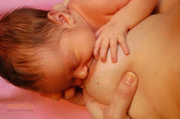 Dojčenie, kojenie, prsia, materské mlieko, ako sa bábätko prisáva 5– MAMILA, o. z.